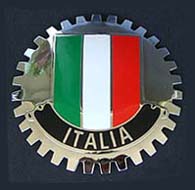 Italian - Italy Italia country outline car grille badge 
